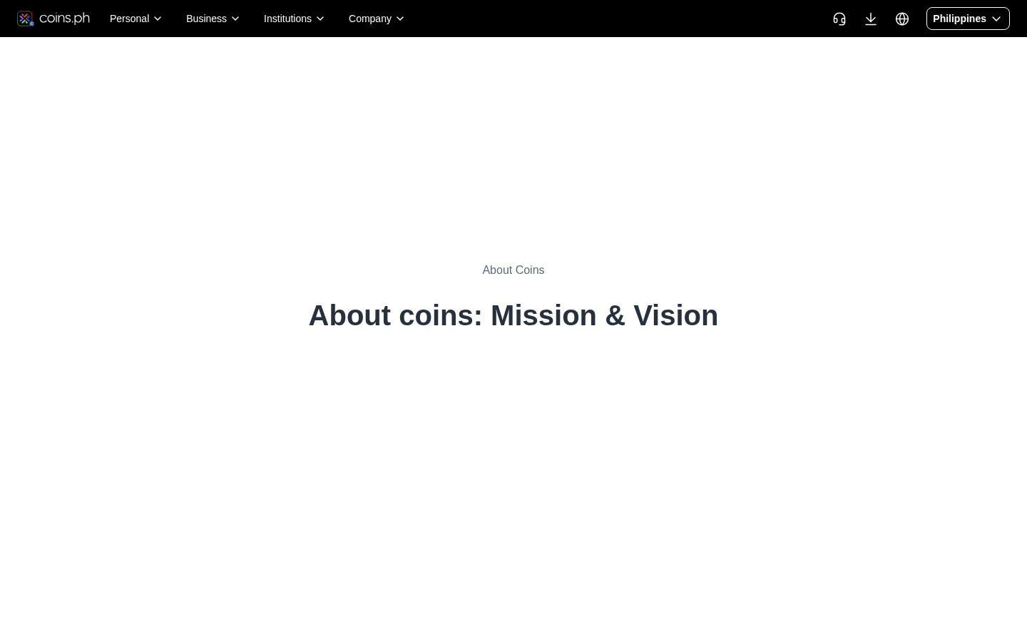 Coins.ph homepage screenshot