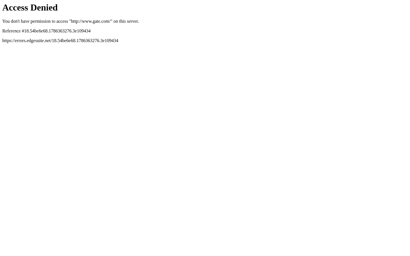 Gate homepage screenshot