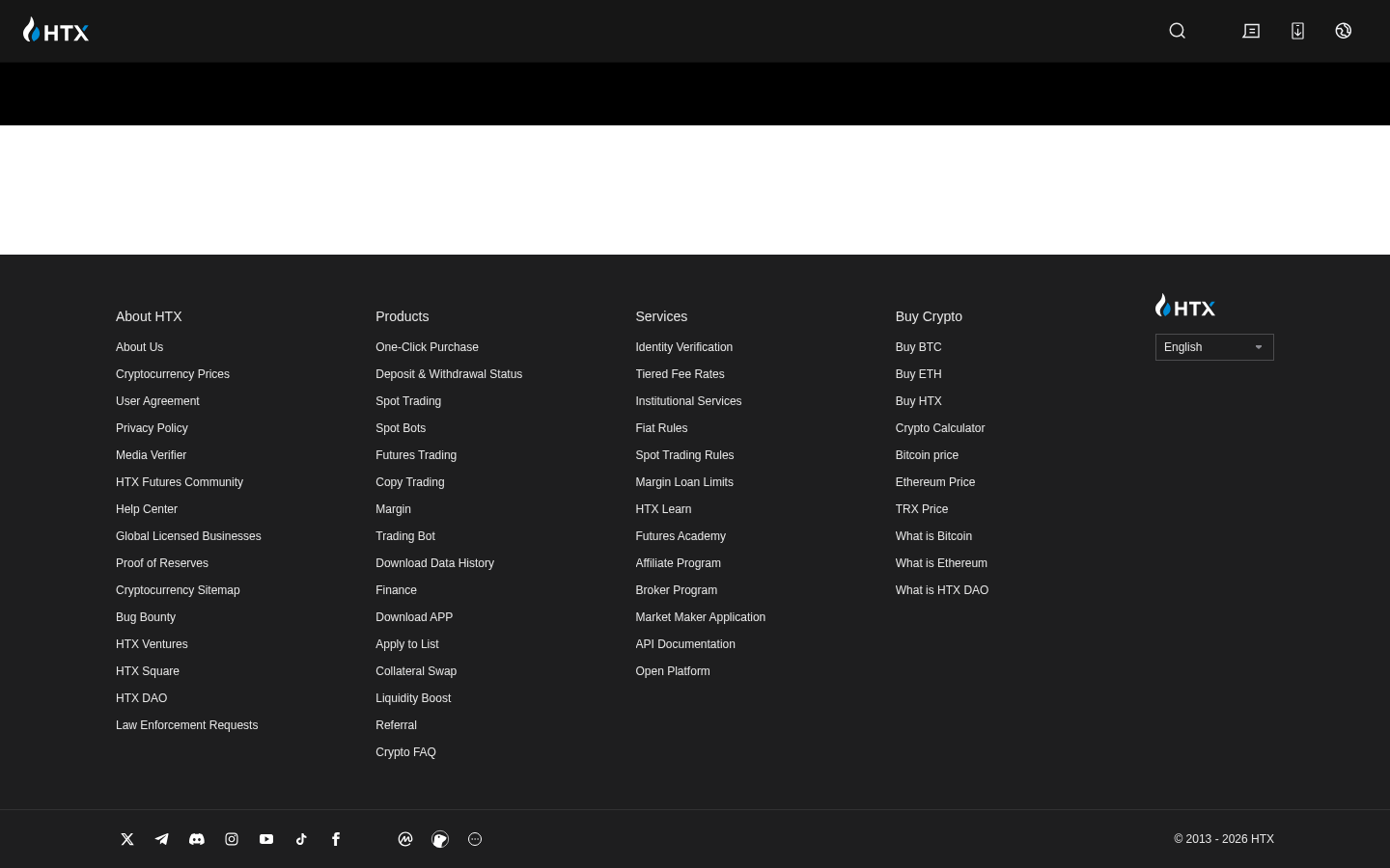 HTX P2P homepage screenshot